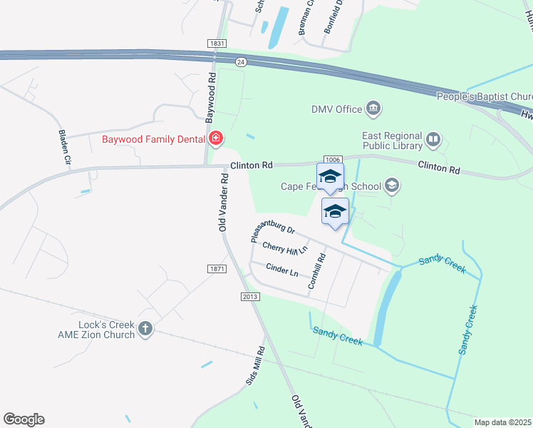map of restaurants, bars, coffee shops, grocery stores, and more near 4046 Pleasantburg Drive in Fayetteville