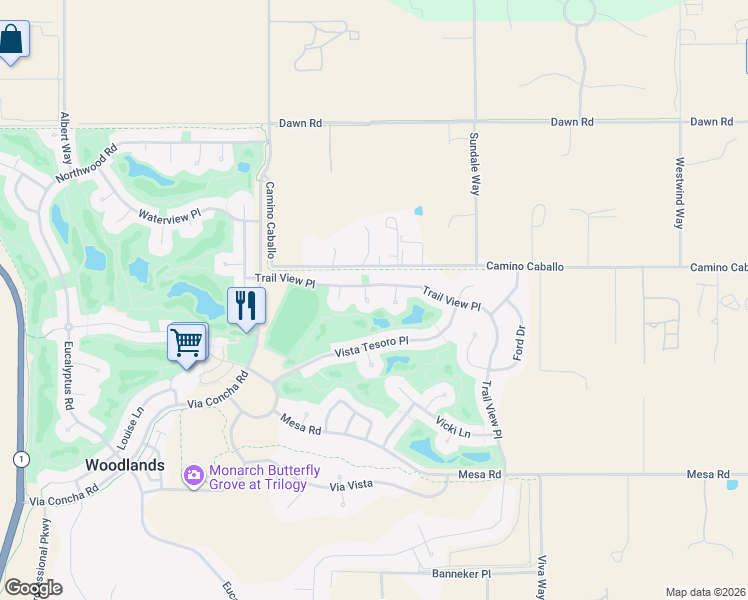 map of restaurants, bars, coffee shops, grocery stores, and more near 1021 Katrina Court in Nipomo