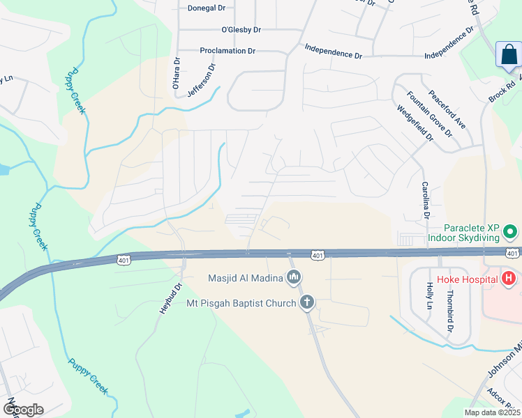 map of restaurants, bars, coffee shops, grocery stores, and more near 200 Leisure Trail in Raeford