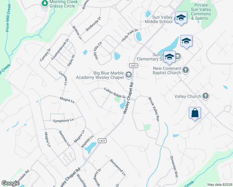 map of restaurants, bars, coffee shops, grocery stores, and more near 5408 Fulton Ridge Drive in Indian Trail