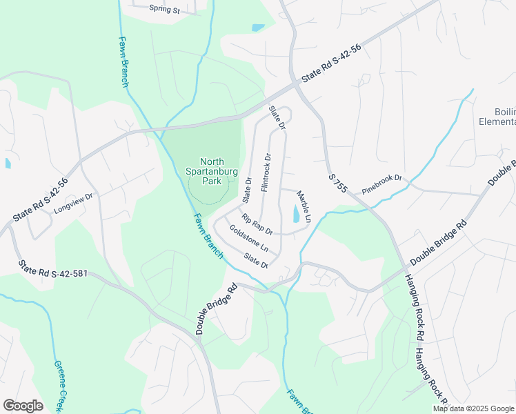 map of restaurants, bars, coffee shops, grocery stores, and more near 688 Flintrock Drive in Boiling Springs