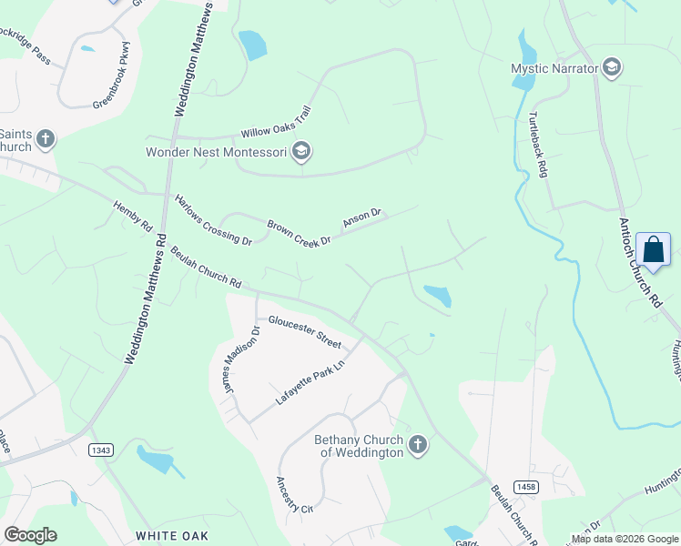 map of restaurants, bars, coffee shops, grocery stores, and more near 209 Waterby Way in Matthews
