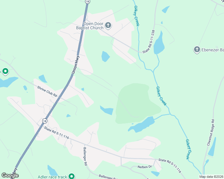 map of restaurants, bars, coffee shops, grocery stores, and more near 134 Country Club Road in Gaffney