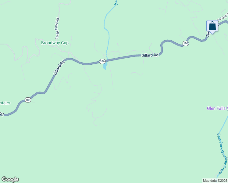 map of restaurants, bars, coffee shops, grocery stores, and more near 3816 Dillard Road in Highlands