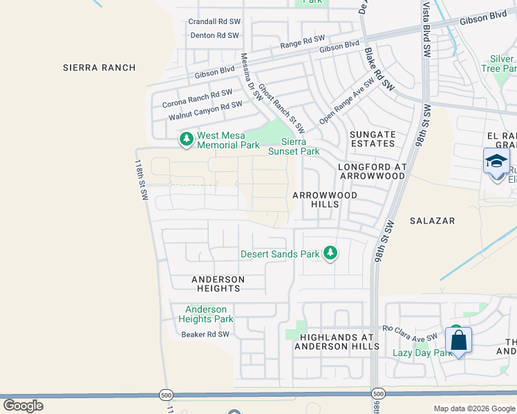 map of restaurants, bars, coffee shops, grocery stores, and more near 10643 Shard Road in Albuquerque