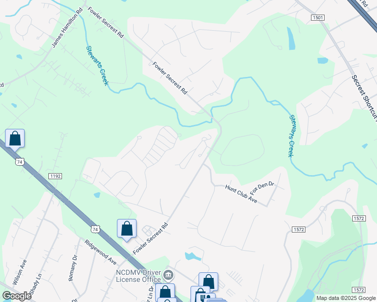 map of restaurants, bars, coffee shops, grocery stores, and more near 2417 Granville Place in Monroe