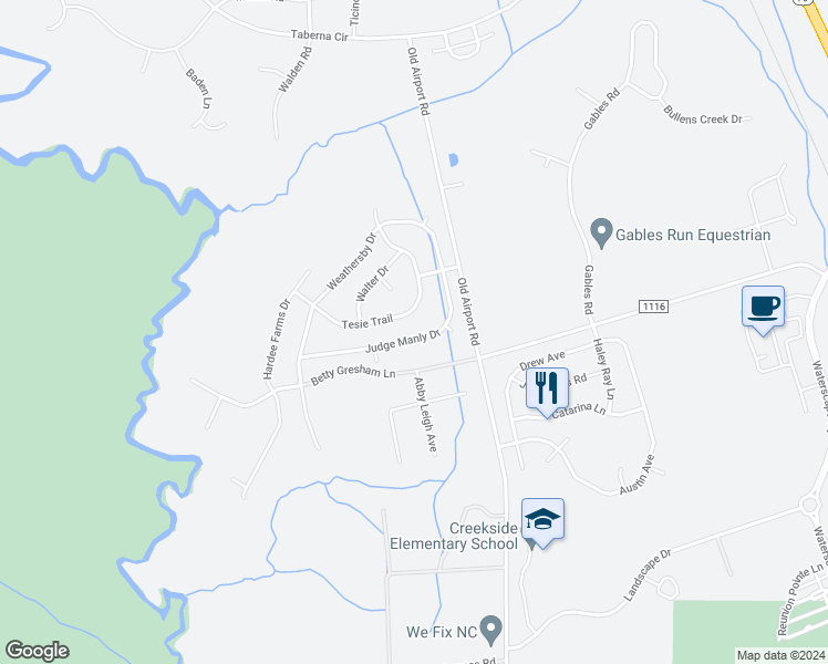 map of restaurants, bars, coffee shops, grocery stores, and more near 2922 Judge Manly Drive in New Bern
