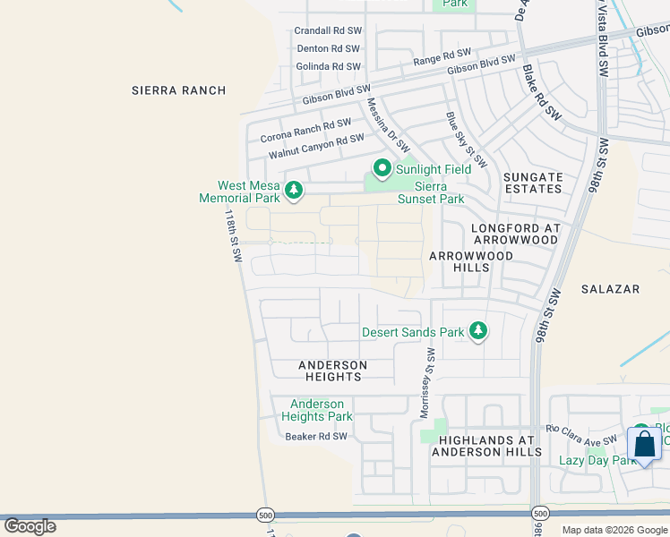 map of restaurants, bars, coffee shops, grocery stores, and more near 99999 Gayle Lane in Albuquerque