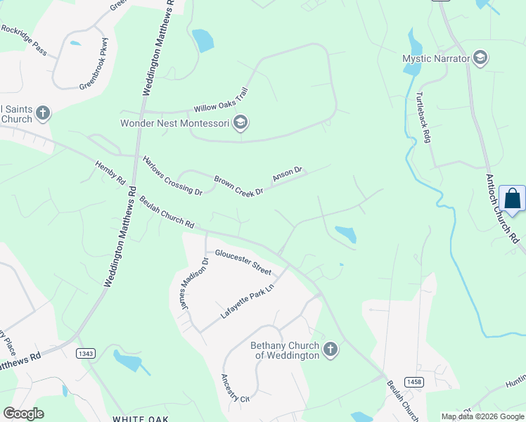 map of restaurants, bars, coffee shops, grocery stores, and more near 209 Waterby Way in Matthews