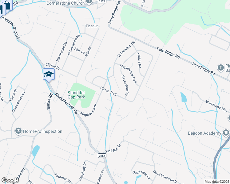 map of restaurants, bars, coffee shops, grocery stores, and more near 8117 Cicero Trail in Chattanooga