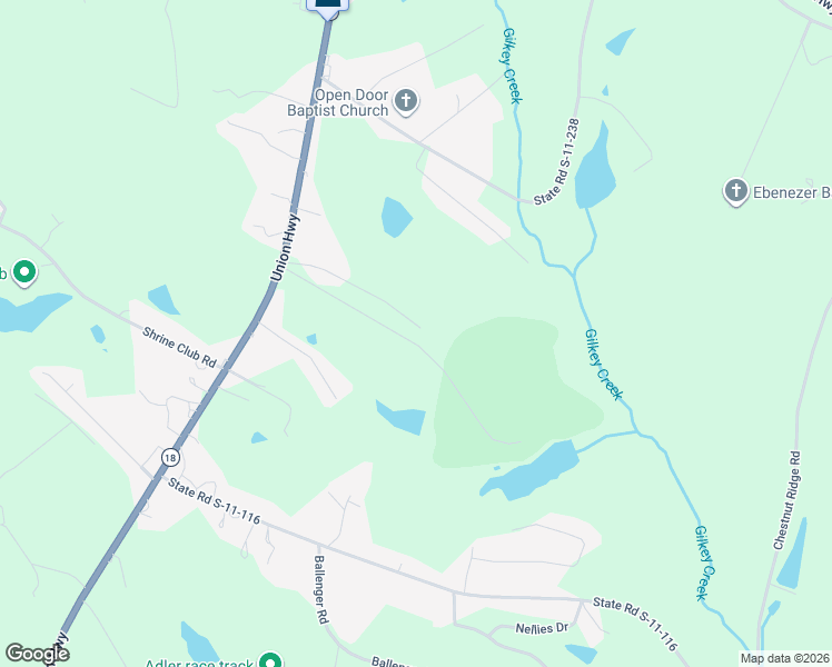 map of restaurants, bars, coffee shops, grocery stores, and more near 134 Country Club Road in Gaffney