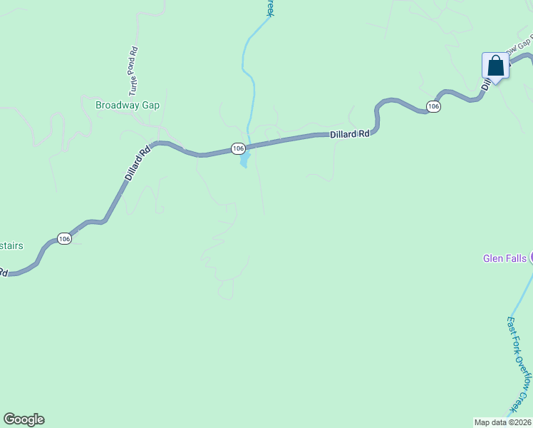 map of restaurants, bars, coffee shops, grocery stores, and more near 3816 Dillard Road in Highlands