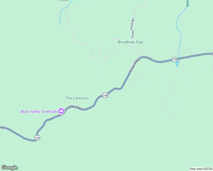 map of restaurants, bars, coffee shops, grocery stores, and more near 4594 Dillard Road in Highlands
