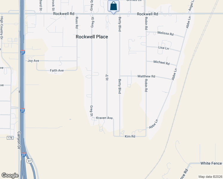map of restaurants, bars, coffee shops, grocery stores, and more near 2927-2928 Jj St in Canyon