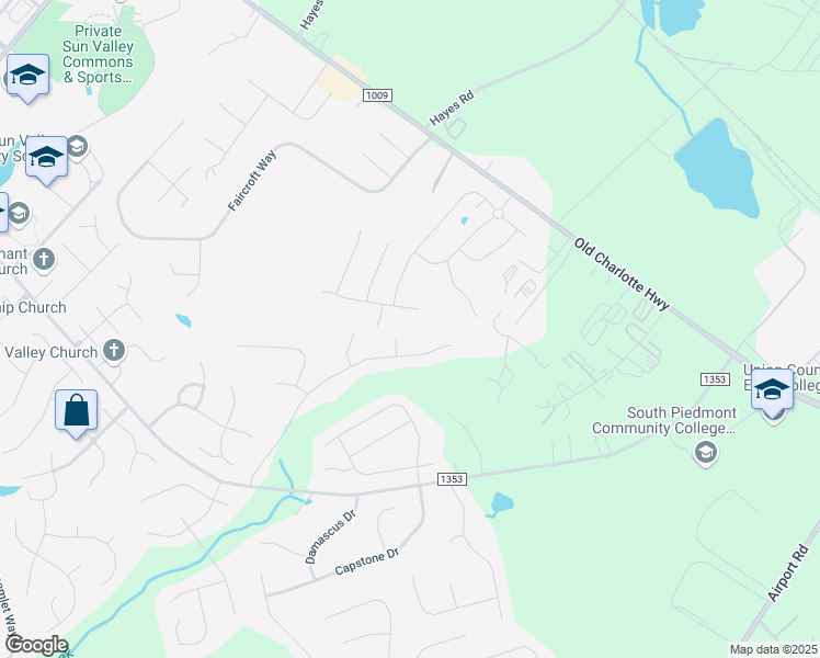 map of restaurants, bars, coffee shops, grocery stores, and more near 5004 Eddystone Lane in Monroe
