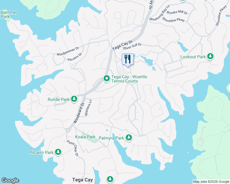 map of restaurants, bars, coffee shops, grocery stores, and more near 5013 Tara Tea Drive in Tega Cay