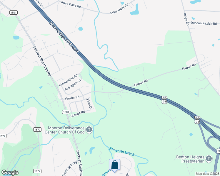 map of restaurants, bars, coffee shops, grocery stores, and more near 908 Fowler Road in Monroe