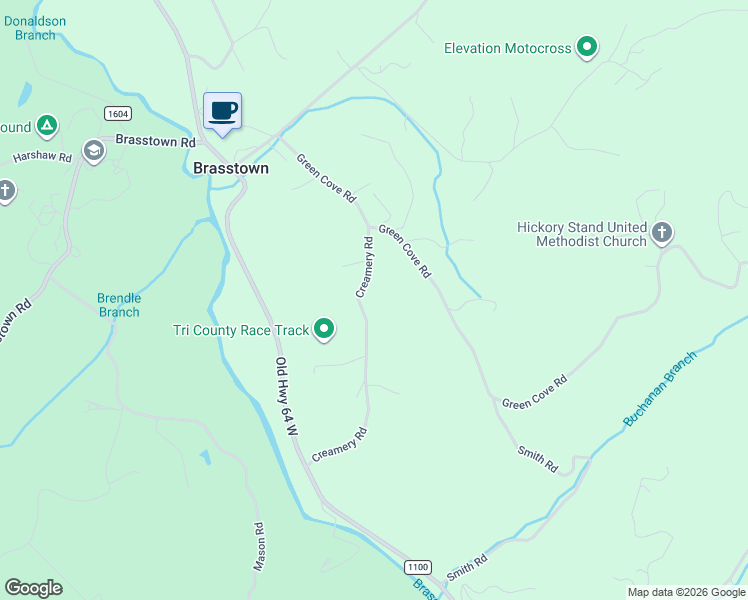 map of restaurants, bars, coffee shops, grocery stores, and more near 480 Creamery Road in Brasstown