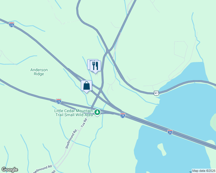 map of restaurants, bars, coffee shops, grocery stores, and more near 225 Rankins Cove Church Road in Jasper