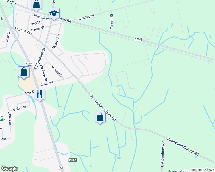 map of restaurants, bars, coffee shops, grocery stores, and more near 511 Hughes Road in Fayetteville