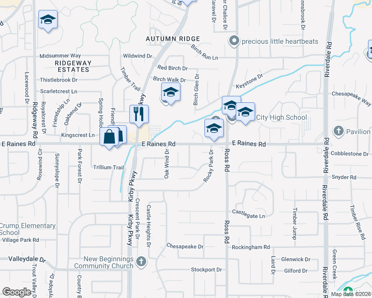 map of restaurants, bars, coffee shops, grocery stores, and more near 4196 Red Leaf Cove in Memphis