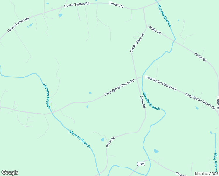 map of restaurants, bars, coffee shops, grocery stores, and more near 1408 Deep Spring Church Road in Peachland