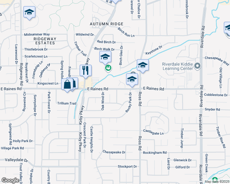 map of restaurants, bars, coffee shops, grocery stores, and more near 4196 Red Leaf Cove in Memphis