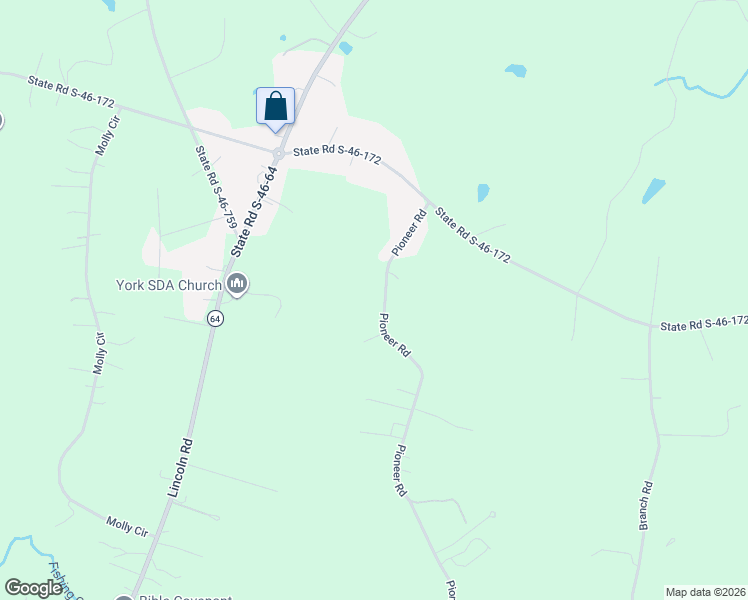 map of restaurants, bars, coffee shops, grocery stores, and more near 1763 Pioneer Road in York