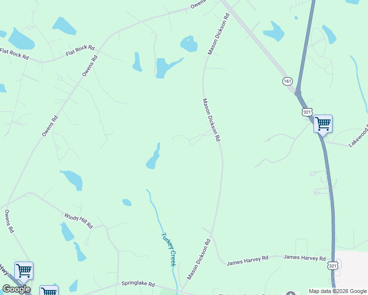 map of restaurants, bars, coffee shops, grocery stores, and more near 645 Mason Dickson Road in York
