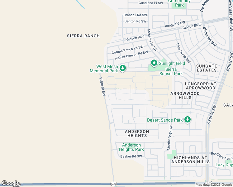 map of restaurants, bars, coffee shops, grocery stores, and more near 118th Street Southwest in Albuquerque
