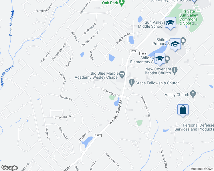 map of restaurants, bars, coffee shops, grocery stores, and more near 5705 Lindley Crescent Drive in Indian Trail