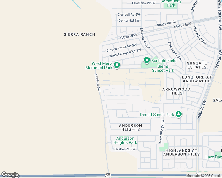 map of restaurants, bars, coffee shops, grocery stores, and more near 118th Street Southwest in Albuquerque