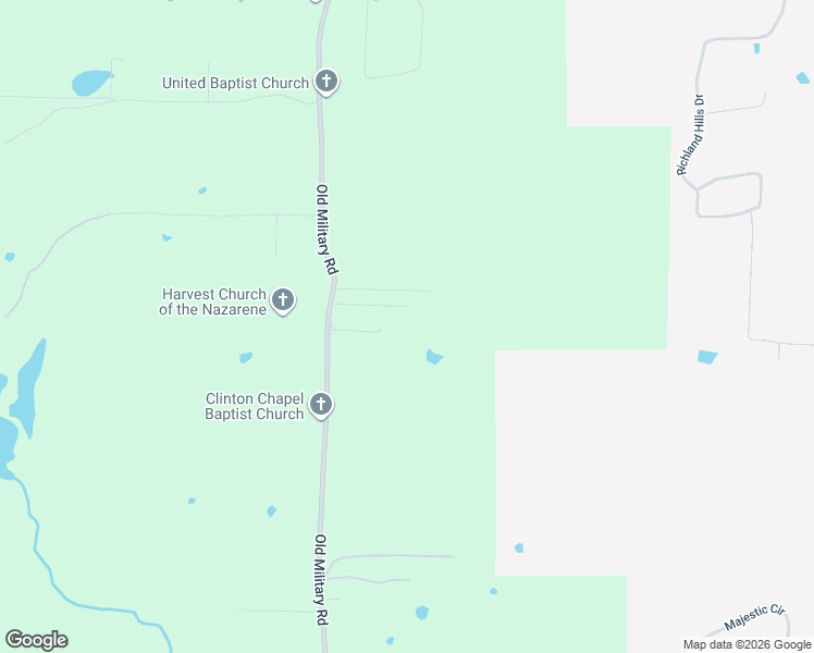 map of restaurants, bars, coffee shops, grocery stores, and more near 194 Old Military Road in Conway