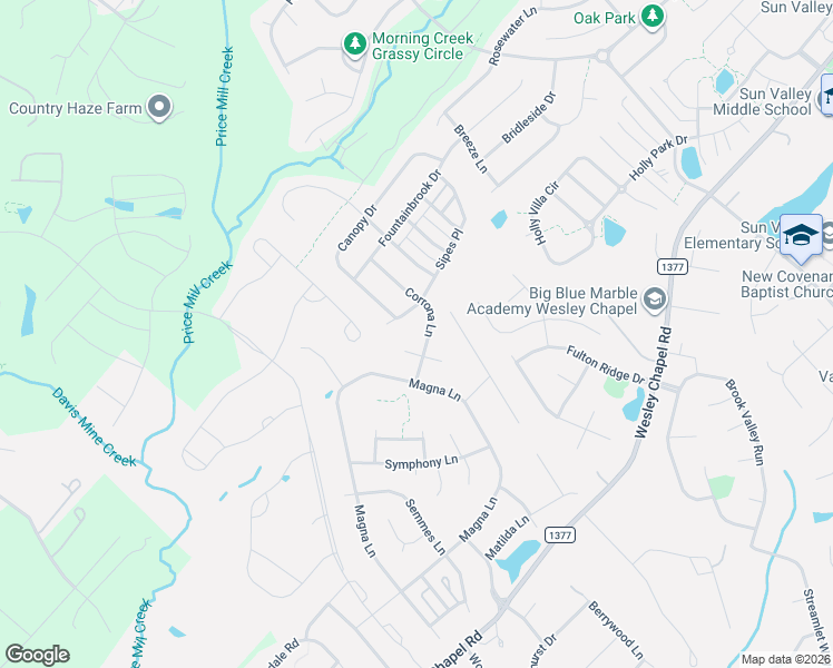 map of restaurants, bars, coffee shops, grocery stores, and more near 2021 Apogee Drive in Indian Trail