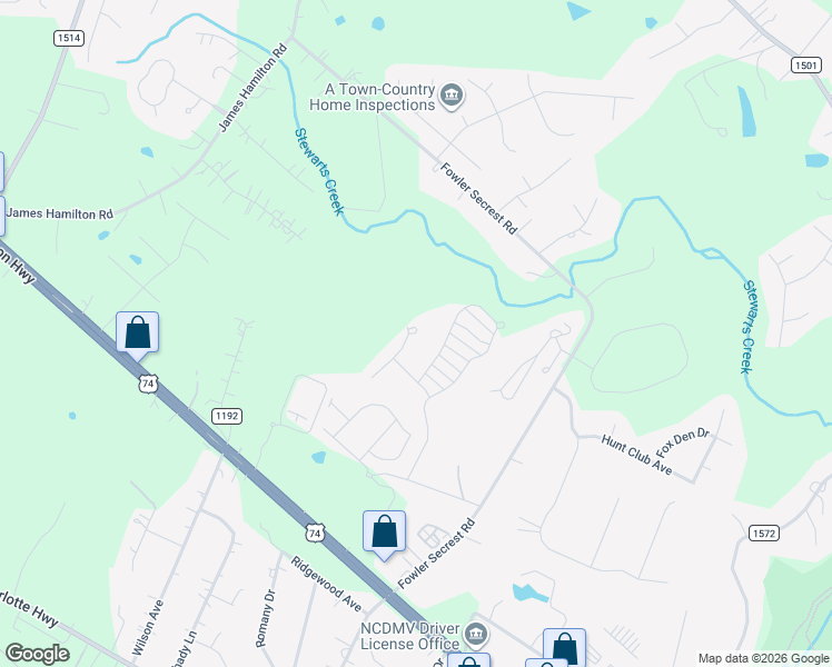 map of restaurants, bars, coffee shops, grocery stores, and more near 1728 Neely Evans Court in Monroe