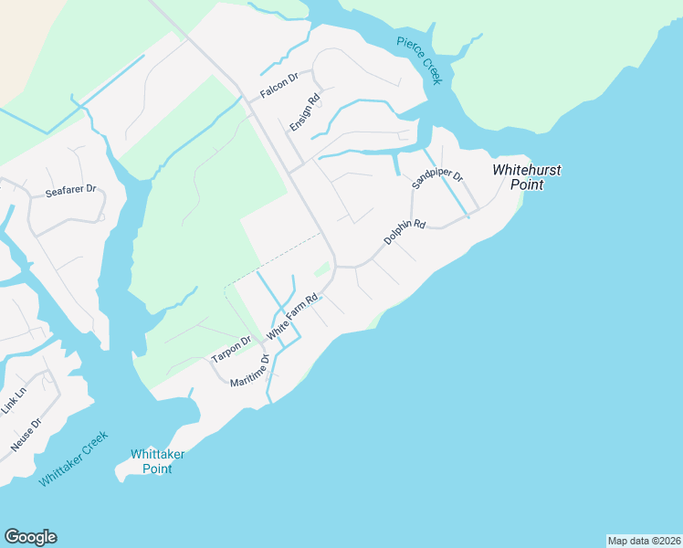 map of restaurants, bars, coffee shops, grocery stores, and more near 6010 Dolphin Rd in Oriental