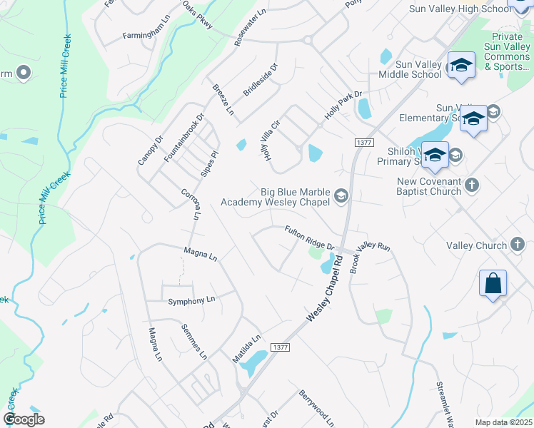 map of restaurants, bars, coffee shops, grocery stores, and more near 5801 Lindley Crescent Drive in Indian Trail