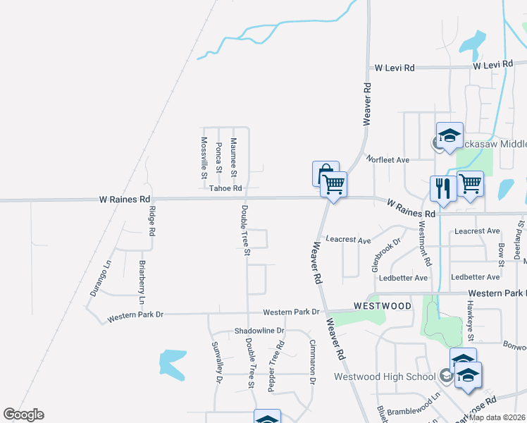 map of restaurants, bars, coffee shops, grocery stores, and more near 4140 Double Tree Street in Memphis