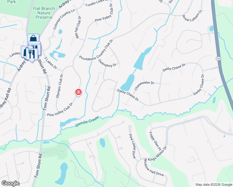 map of restaurants, bars, coffee shops, grocery stores, and more near 11641 James Richard Drive in Charlotte
