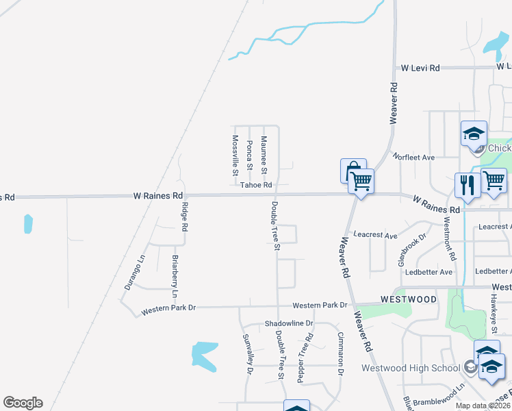 map of restaurants, bars, coffee shops, grocery stores, and more near 4141 Double Tree Street in Memphis