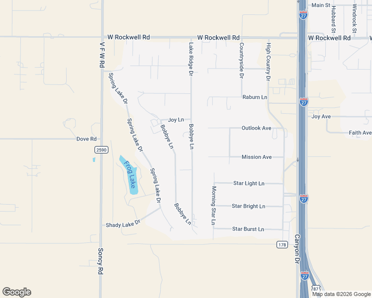map of restaurants, bars, coffee shops, grocery stores, and more near 17350 Lake Ridge Drive in Canyon