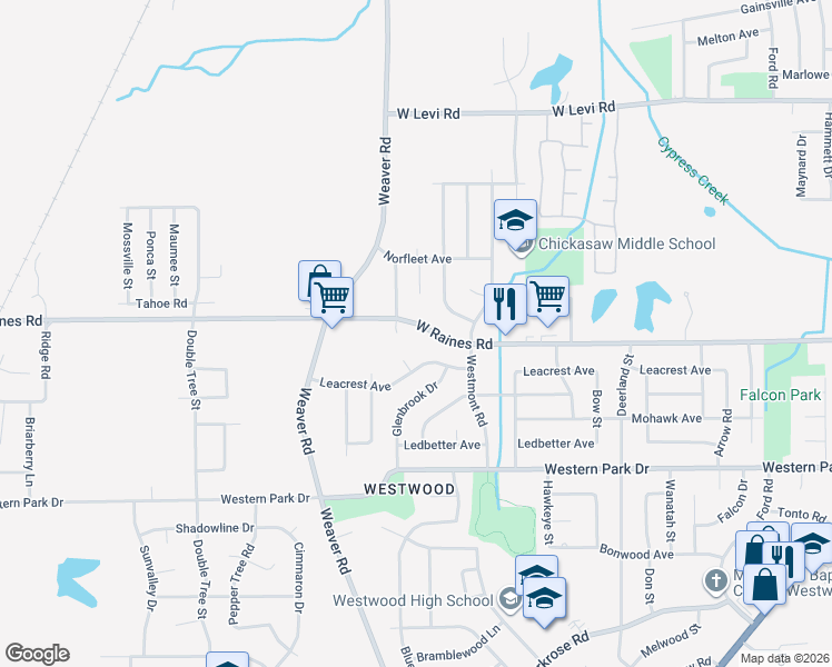 map of restaurants, bars, coffee shops, grocery stores, and more near 4152 Archer Cove in Memphis