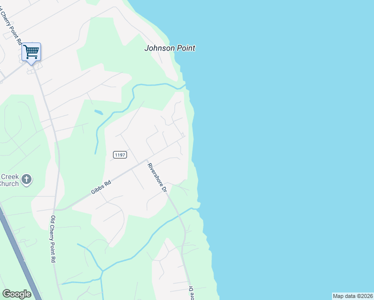 map of restaurants, bars, coffee shops, grocery stores, and more near 106 Bur Ben Lane in New Bern