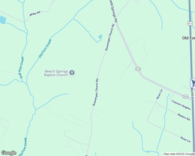 map of restaurants, bars, coffee shops, grocery stores, and more near 1000 Boanerges Church Rd in Polk