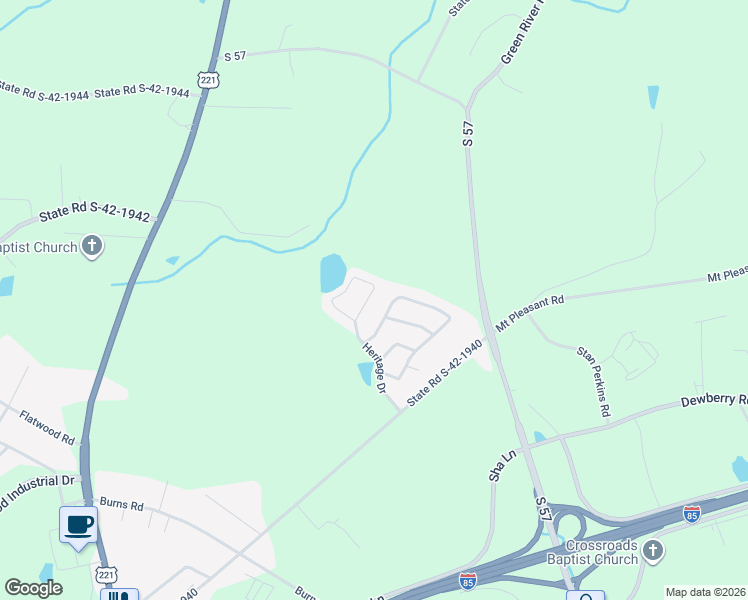 map of restaurants, bars, coffee shops, grocery stores, and more near 56 Thurgood Marshall Road in Spartanburg