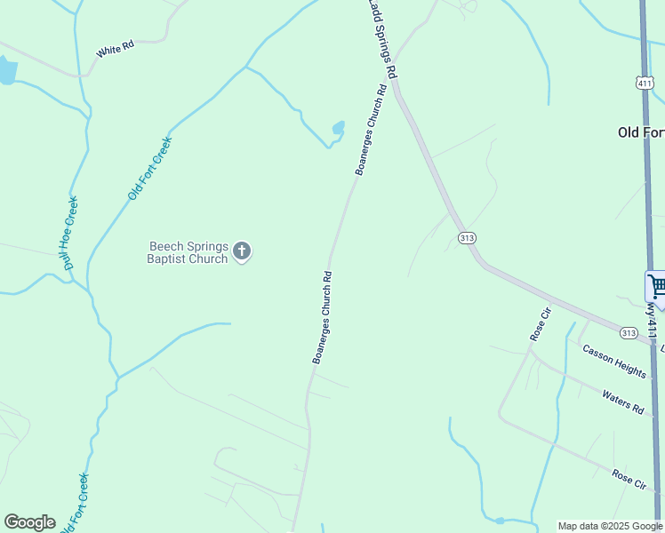 map of restaurants, bars, coffee shops, grocery stores, and more near 1000 Boanerges Church Rd in Polk