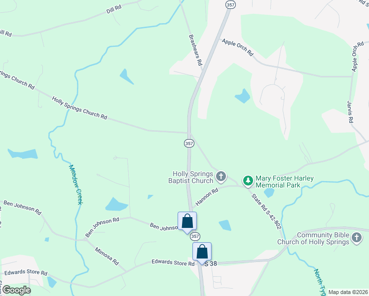map of restaurants, bars, coffee shops, grocery stores, and more near 3651 South Carolina 357 in Inman