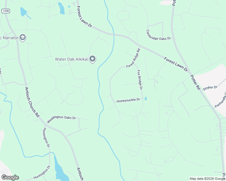 map of restaurants, bars, coffee shops, grocery stores, and more near 7151 Forest Ridge Road in Weddington