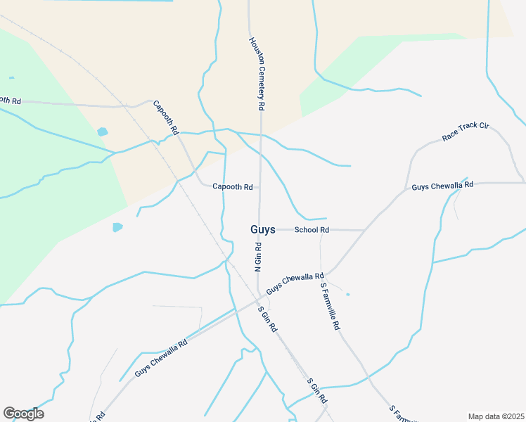 map of restaurants, bars, coffee shops, grocery stores, and more near 303 North Gin Road in Guys
