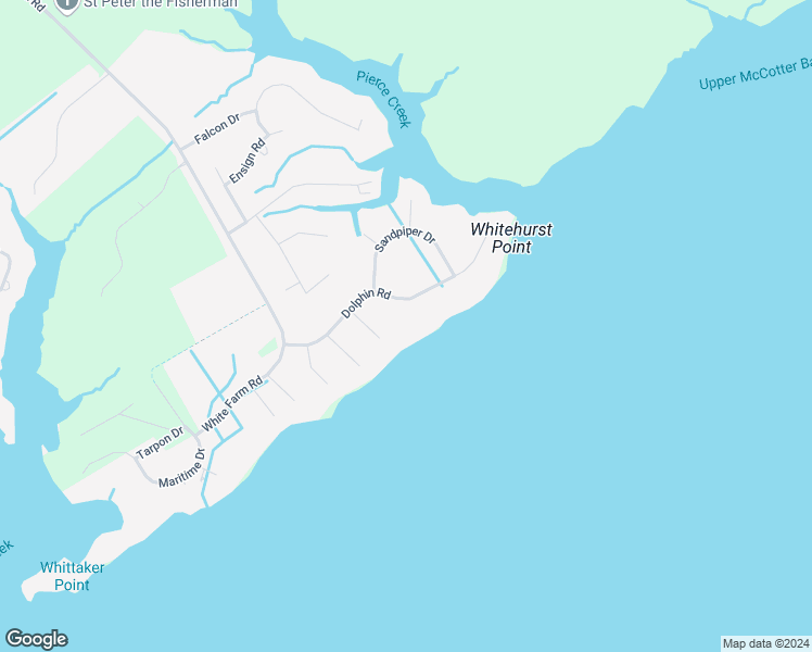 map of restaurants, bars, coffee shops, grocery stores, and more near 6022 Dolphin Road in Oriental